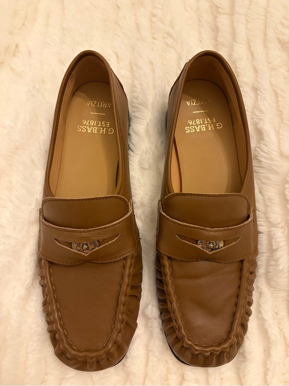 G.H. Bass & Co. Brown Leather Penny Loafers Size 7